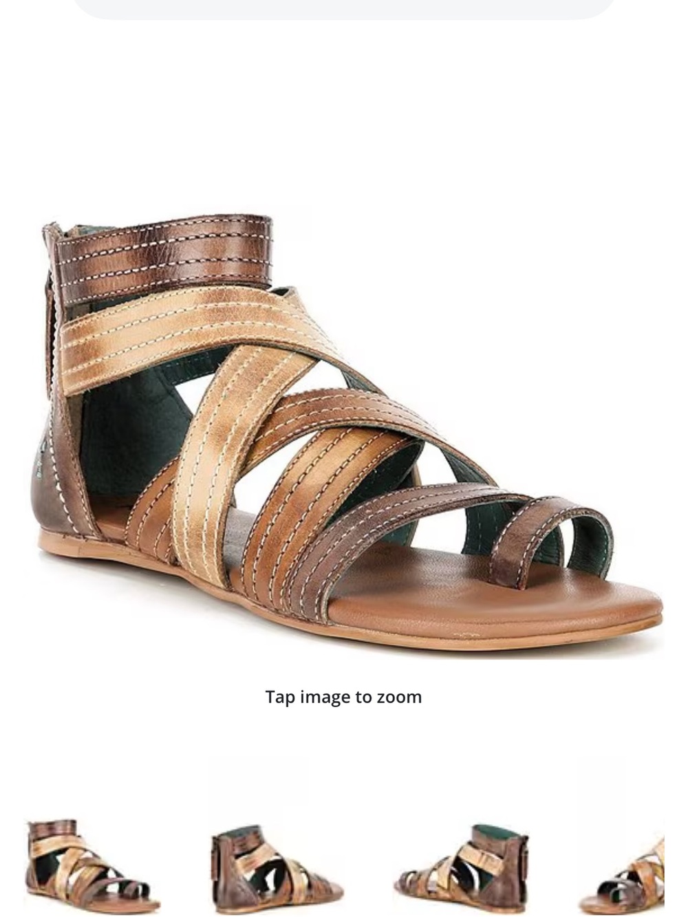 Roan Royalty Tri Tone Leather Strappy Gladiator Sandals Size 10